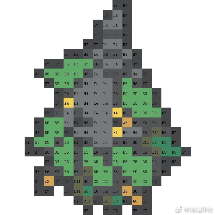 宝可梦拼豆图纸 第四代107只（色号Mard）