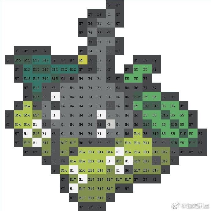 宝可梦拼豆图纸 第四代107只（色号Mard）