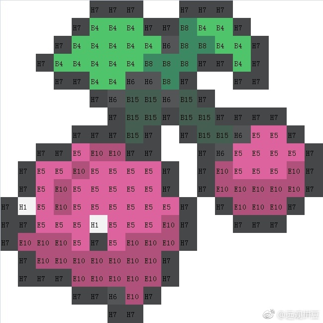 宝可梦拼豆图纸 第四代107只（色号Mard）