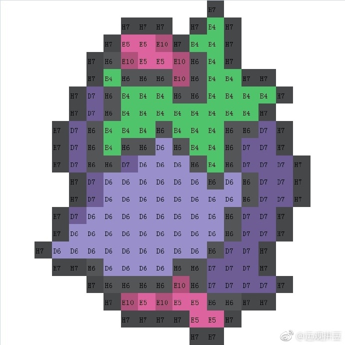 宝可梦拼豆图纸 第四代107只（色号Mard）