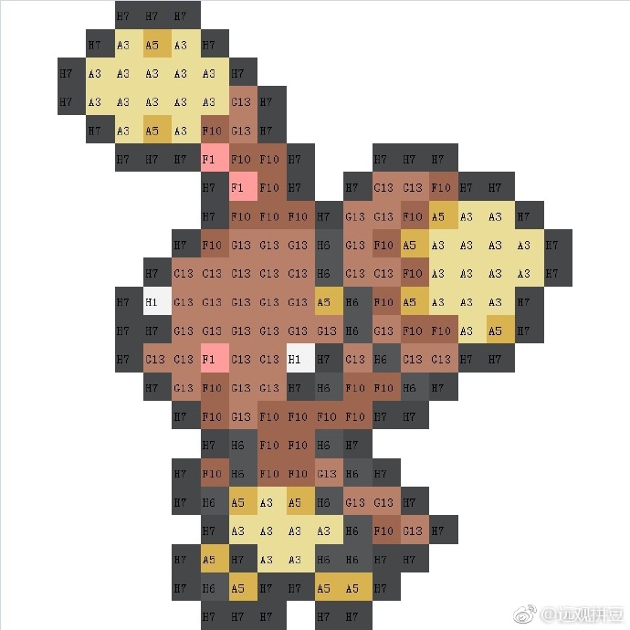 宝可梦拼豆图纸 第四代107只（色号Mard）