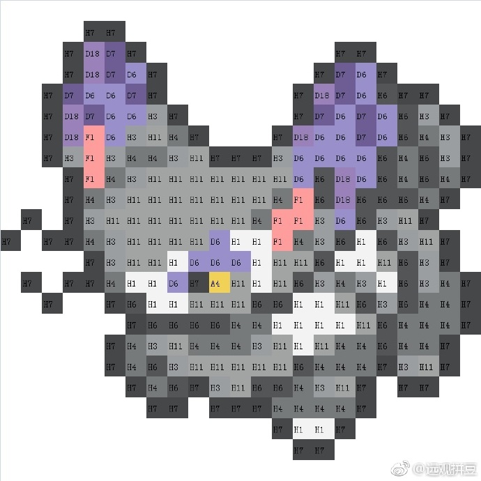 宝可梦拼豆图纸 第四代107只（色号Mard）