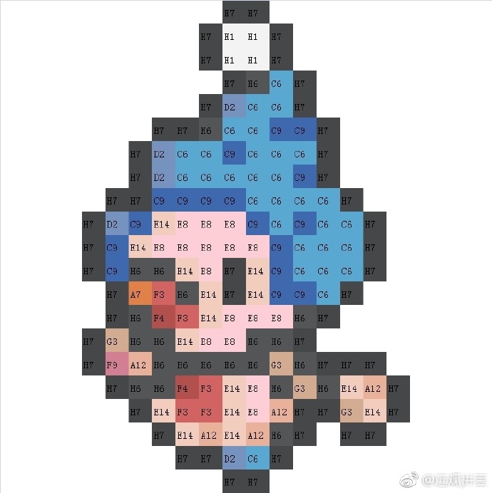 宝可梦拼豆图纸 第四代107只（色号Mard）