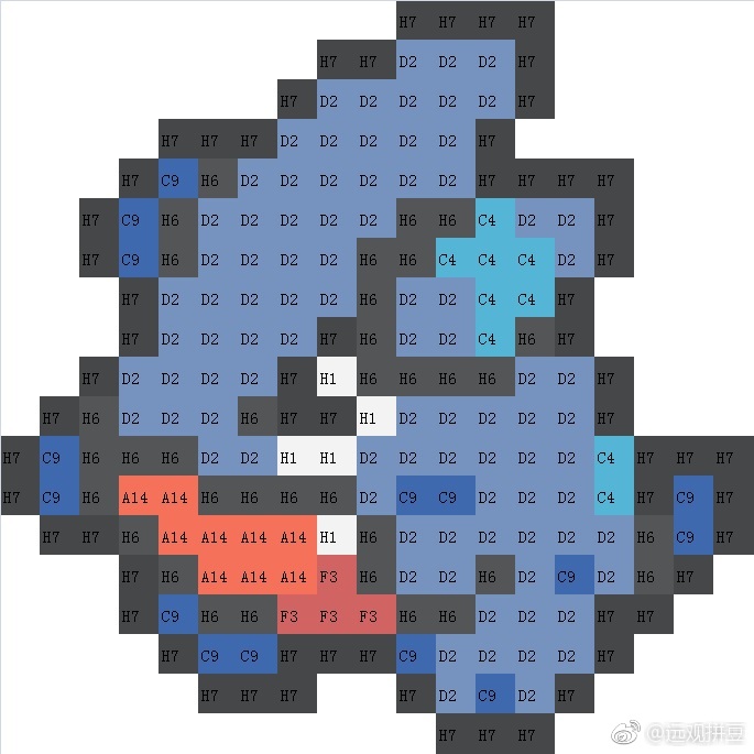 宝可梦拼豆图纸 第四代107只（色号Mard）