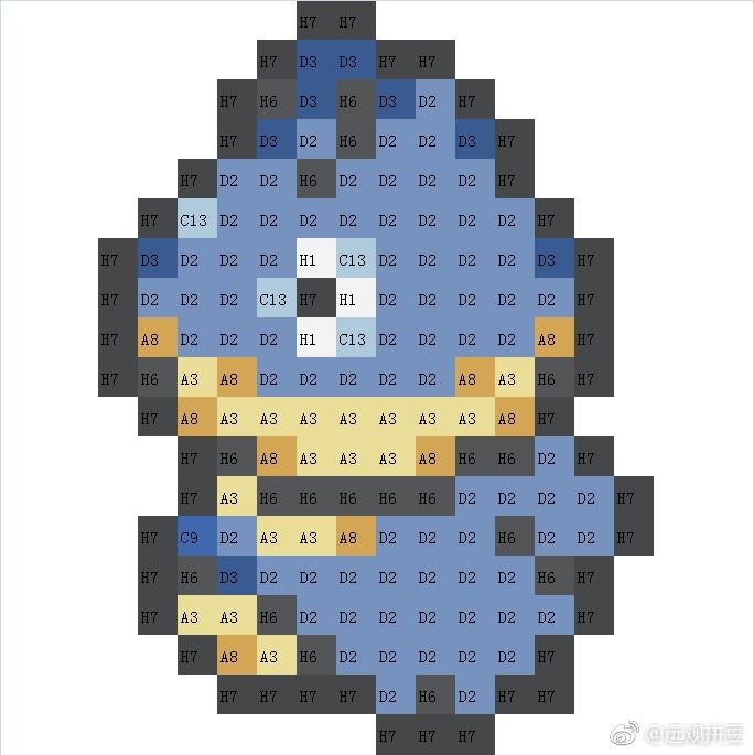宝可梦拼豆图纸 第四代107只（色号Mard）