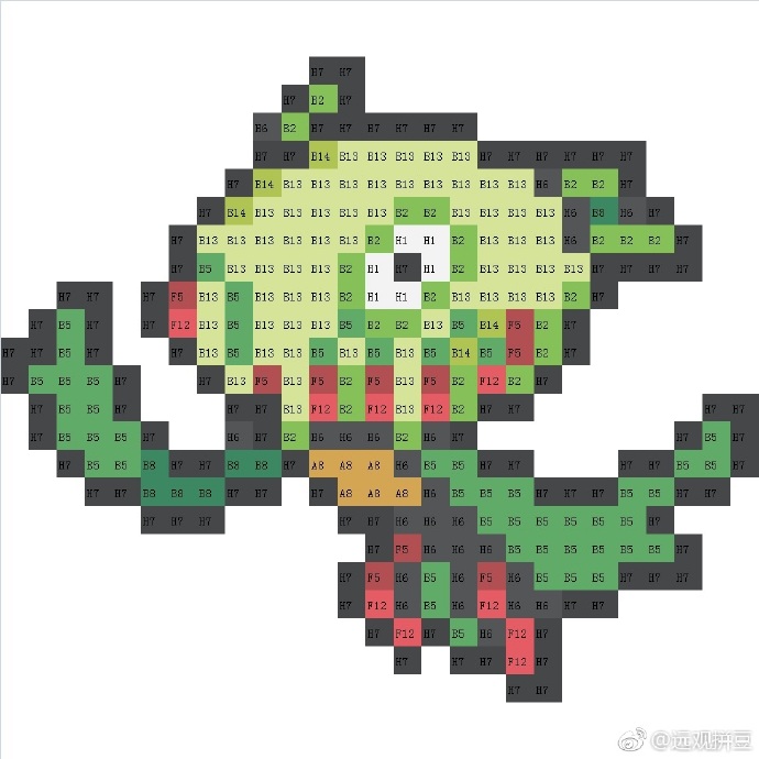 宝可梦拼豆图纸 第四代107只（色号Mard）