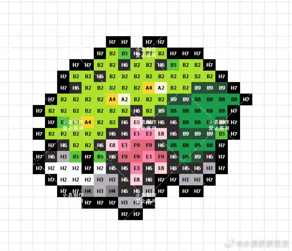 宝可梦拼豆图纸 第四代107只（色号Mard）