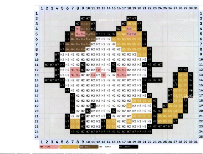 8张可爱小猫拼豆贴纸像素猫咪图纸参考卡通装饰素材装饰电子版