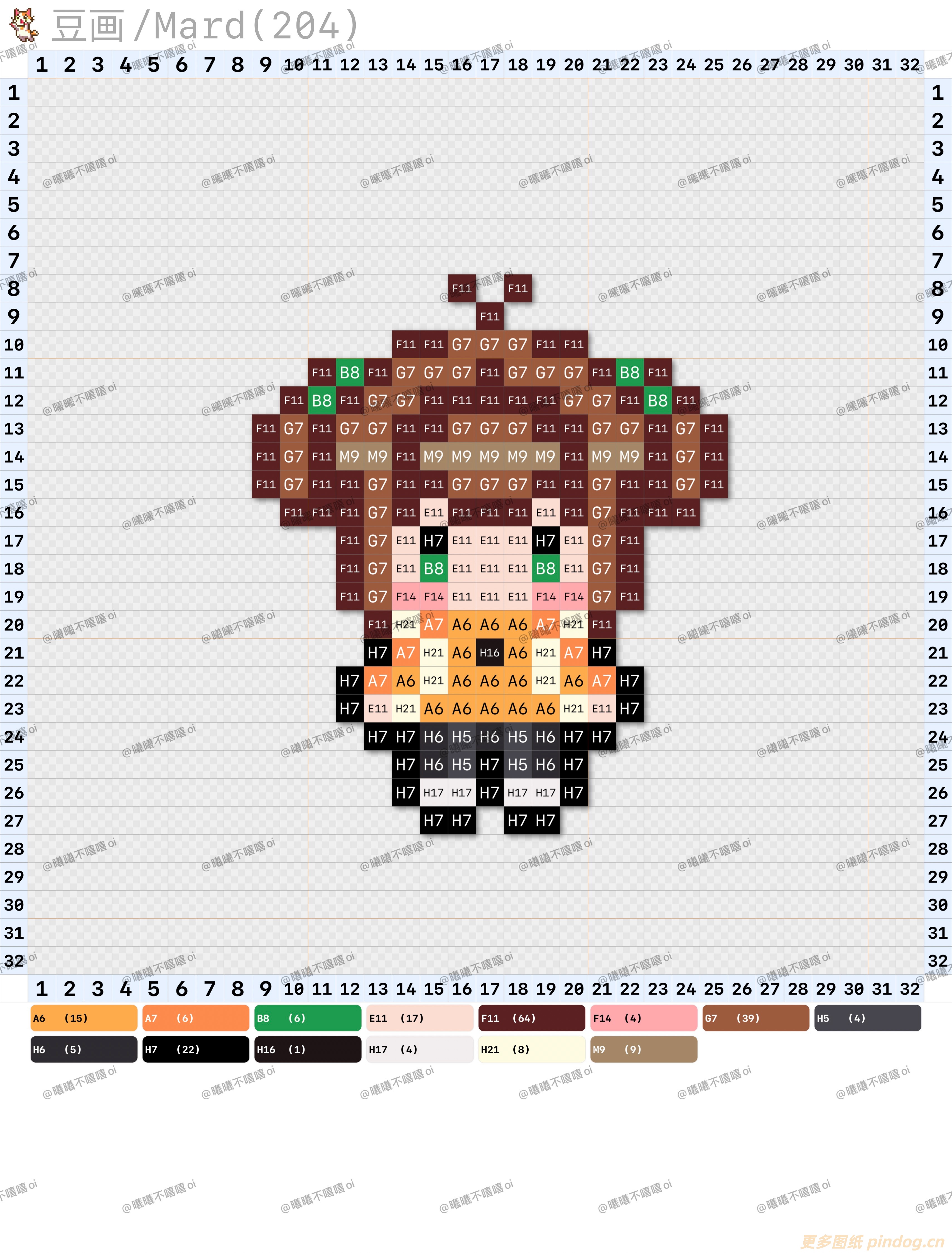 拼豆图纸魔法少女樱知世小樱大全套小樱图纸第三套