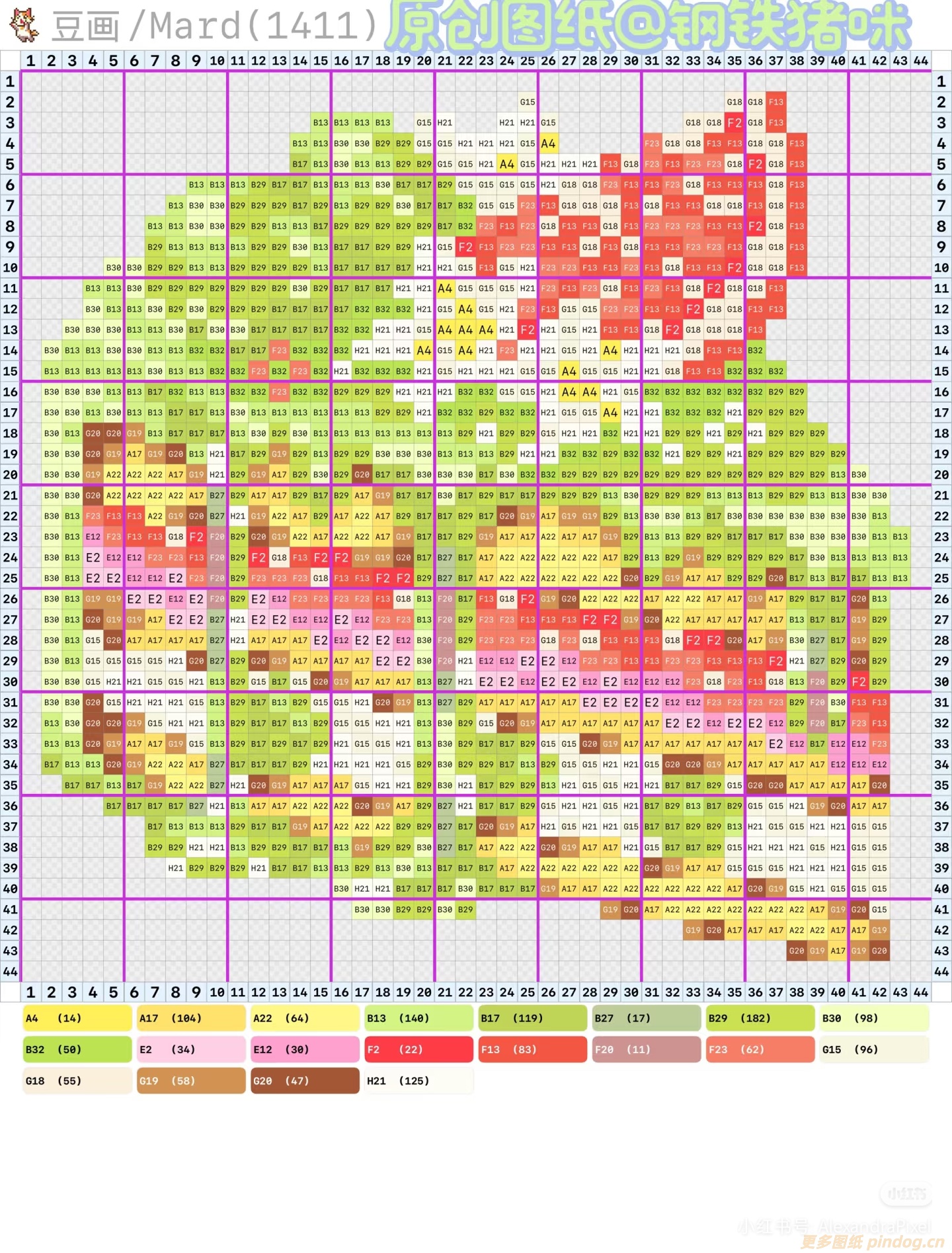 蛋糕拼豆