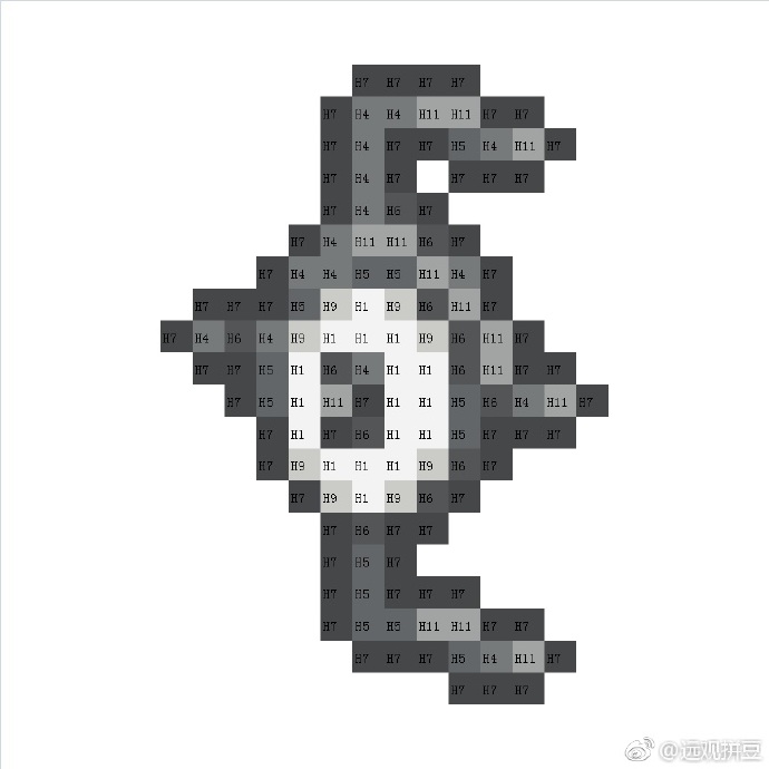 宝可梦拼豆图纸 未知图腾（色号Mard）