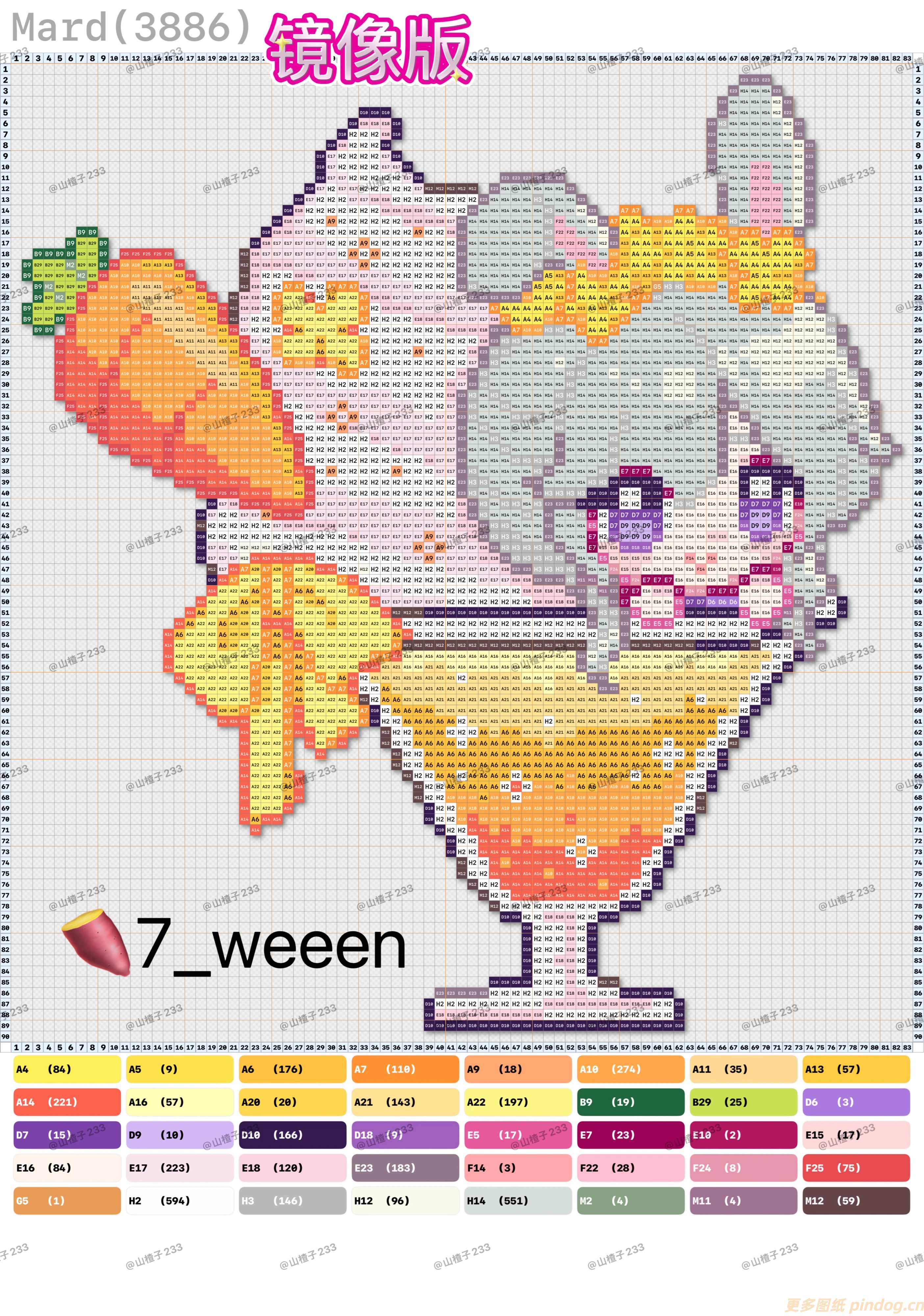 王者荣耀拼豆图纸山楂子巴菲杯