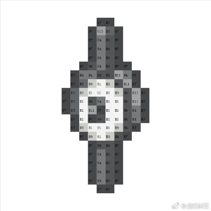 宝可梦拼豆图纸 未知图腾（色号Mard）