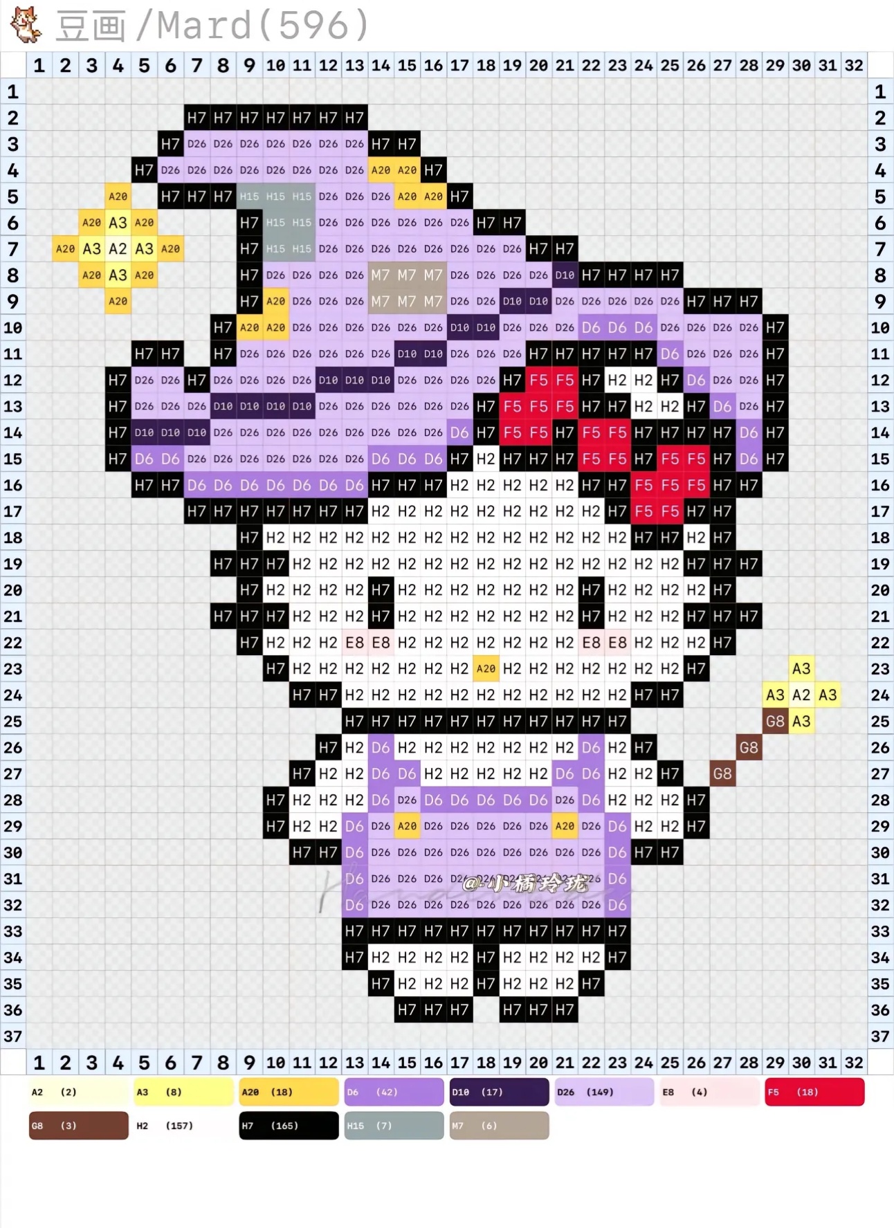 拼豆图纸 HelloKitty