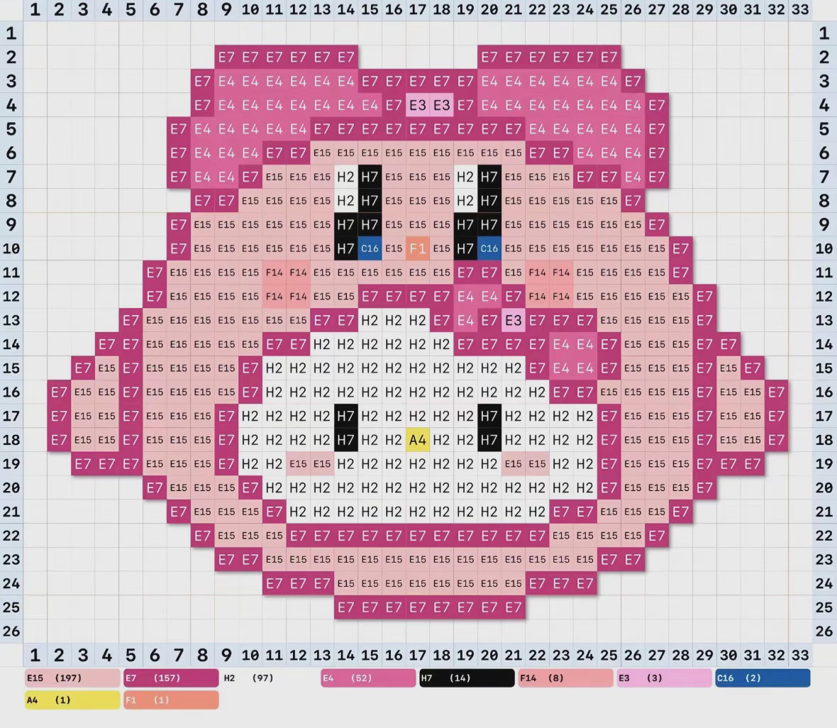拼豆图纸 HelloKitty