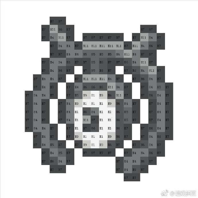 宝可梦拼豆图纸 未知图腾（色号Mard）