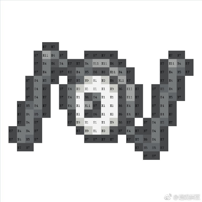 宝可梦拼豆图纸 未知图腾（色号Mard）
