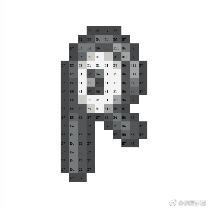 宝可梦拼豆图纸 未知图腾（色号Mard）
