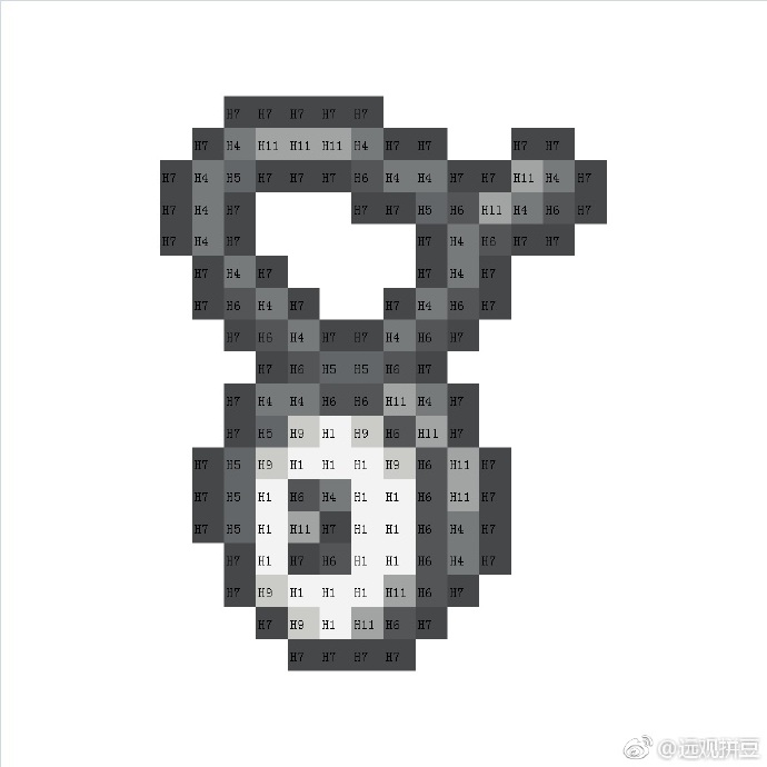 宝可梦拼豆图纸 未知图腾（色号Mard）