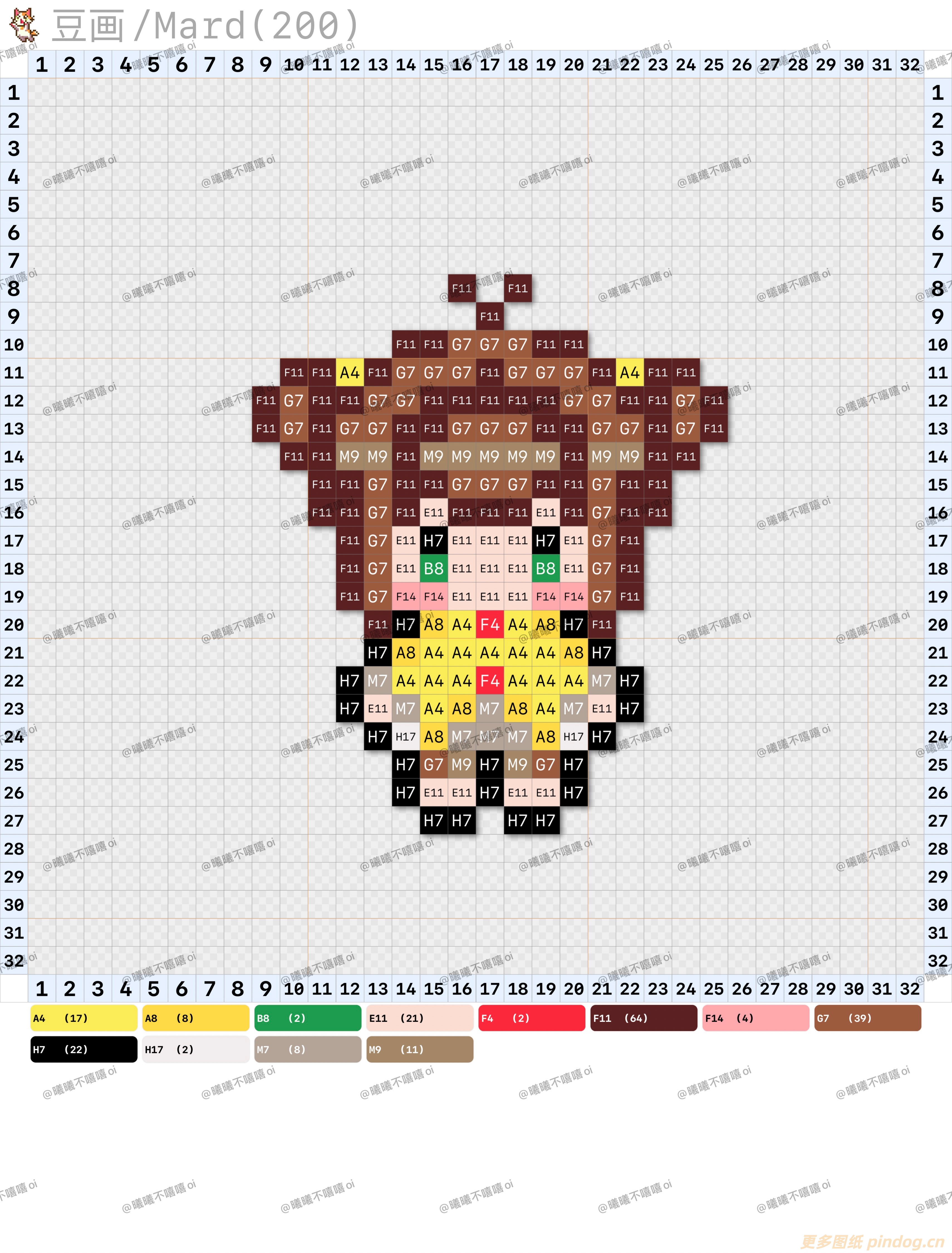 拼豆图纸魔法少女樱知世小樱大全套小樱图纸第三套