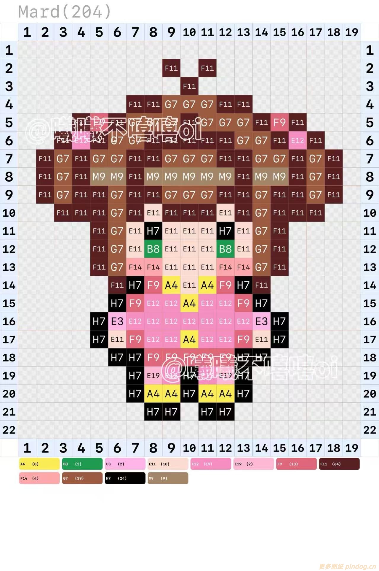 拼豆图纸魔法少女樱知世小樱大全套小樱图纸第一套