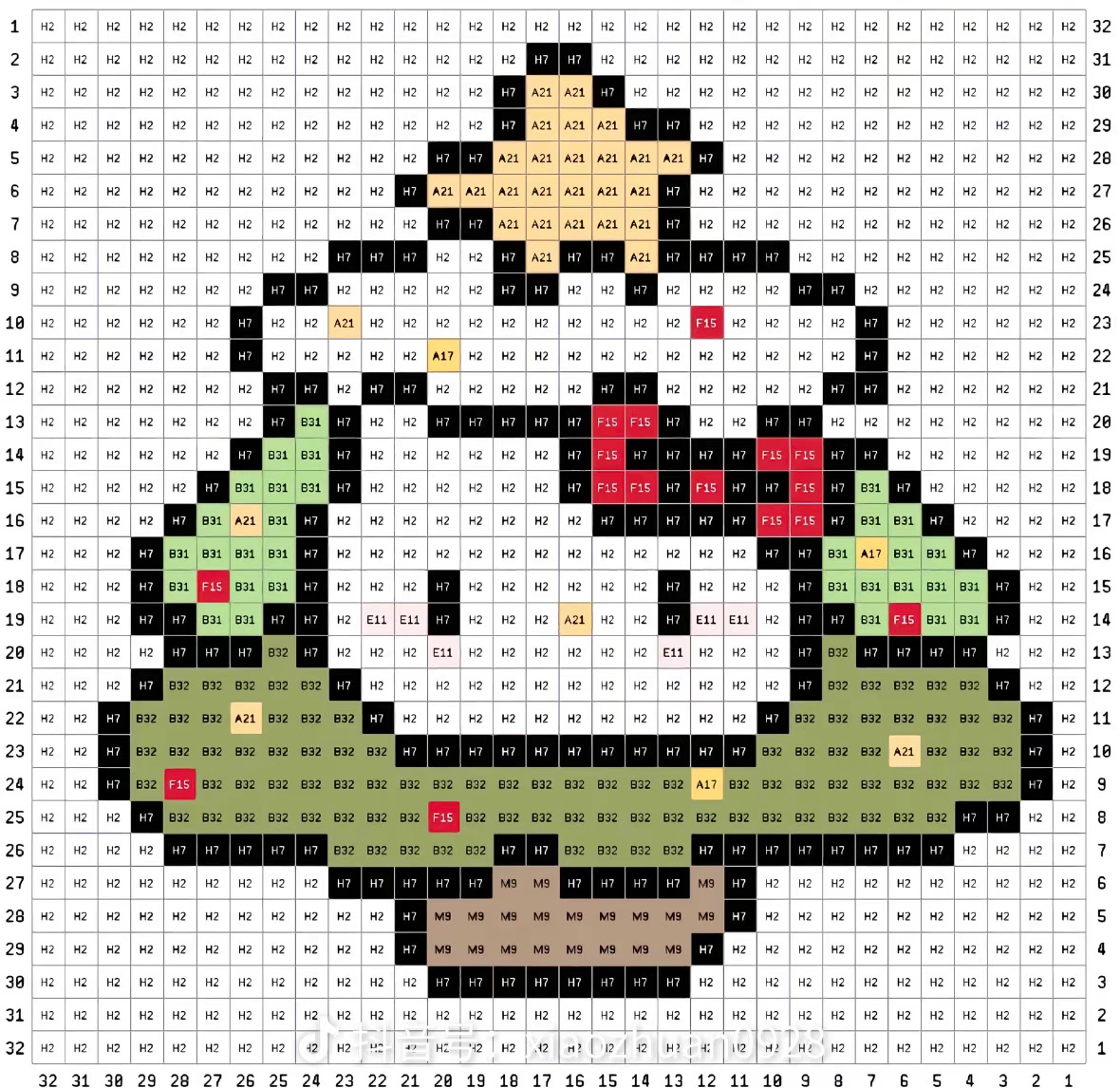 拼豆图纸 HelloKitty