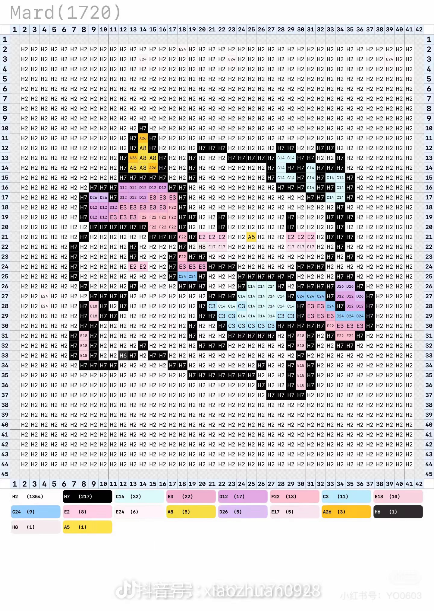 拼豆图纸 HelloKitty