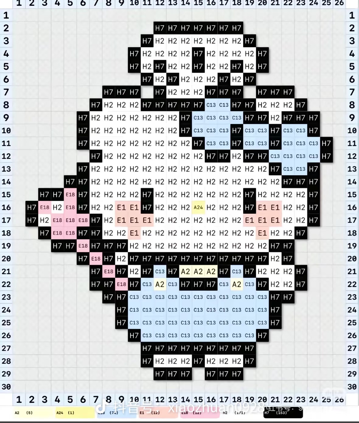 拼豆图纸 HelloKitty