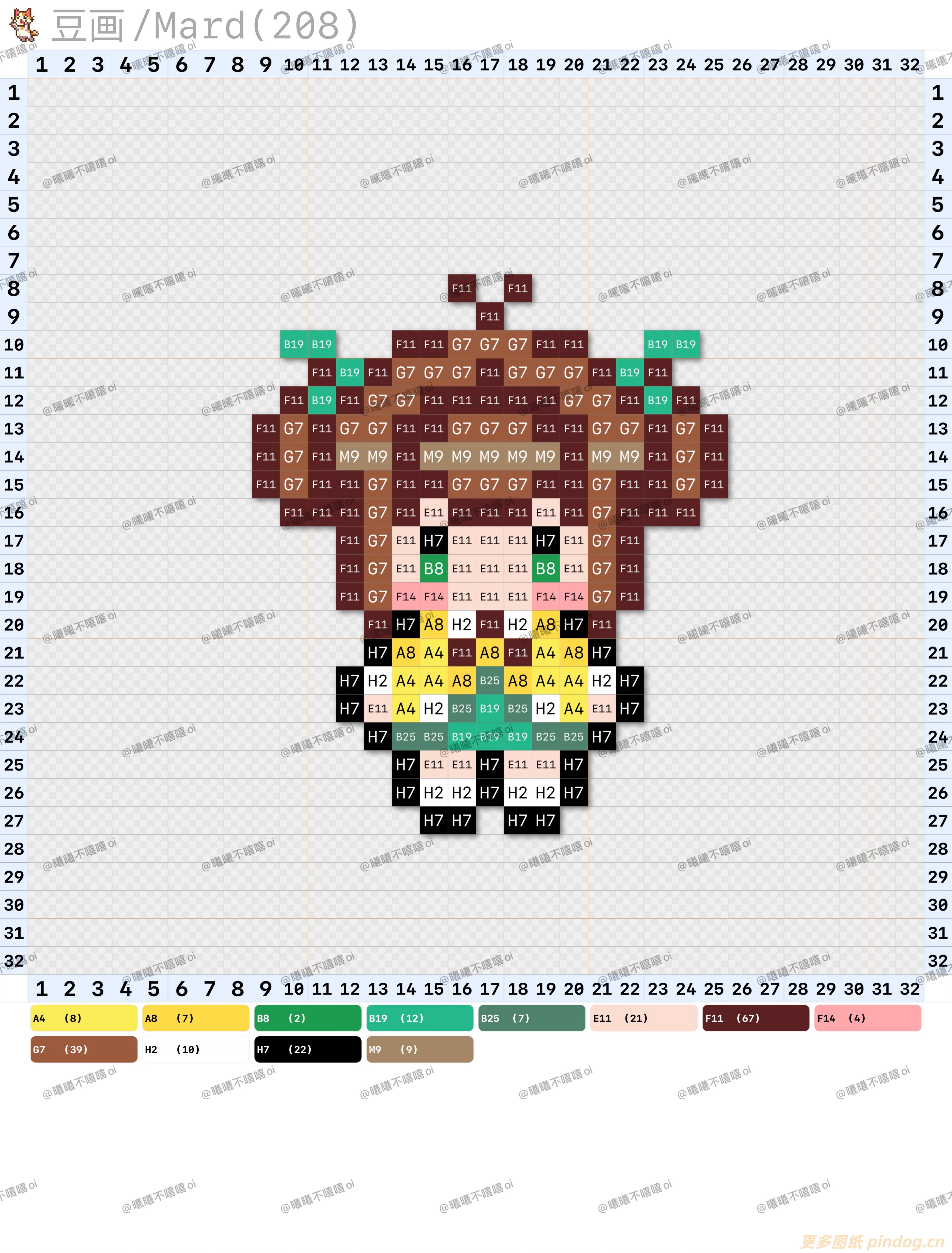 拼豆图纸魔法少女樱知世小樱大全套小樱图纸第三套