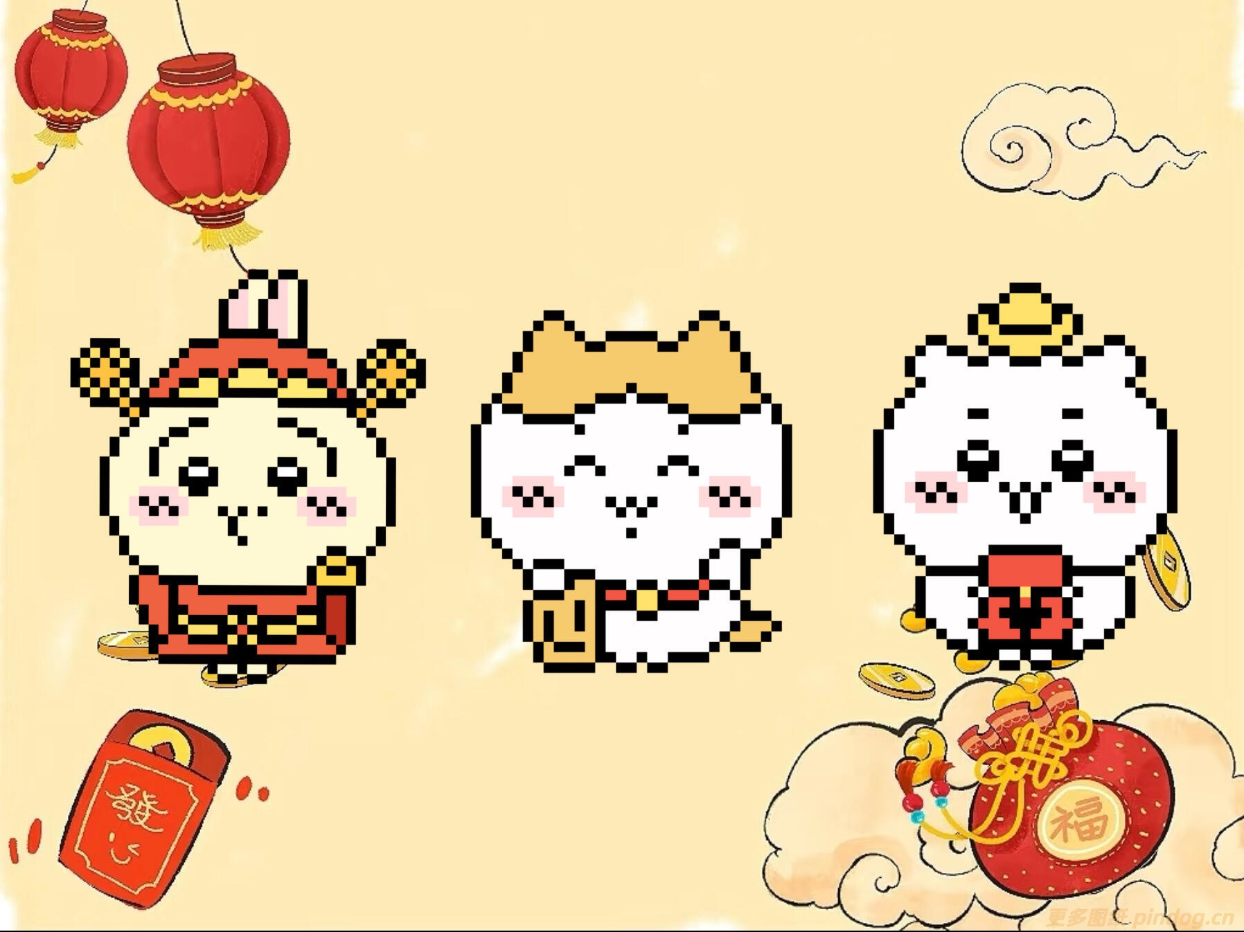 吉伊卡哇chiikawa新年主题