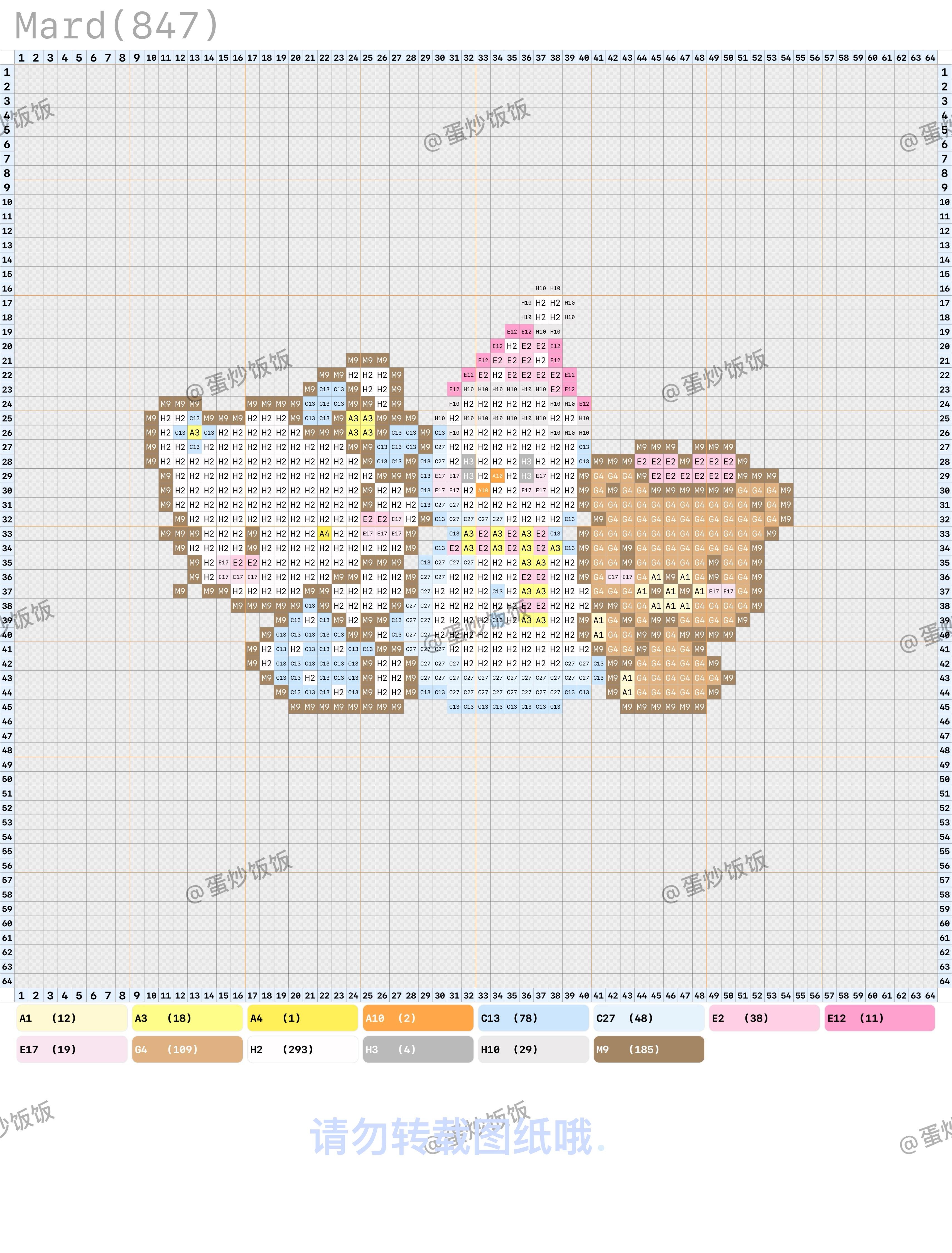 拼豆图纸 HelloKitty