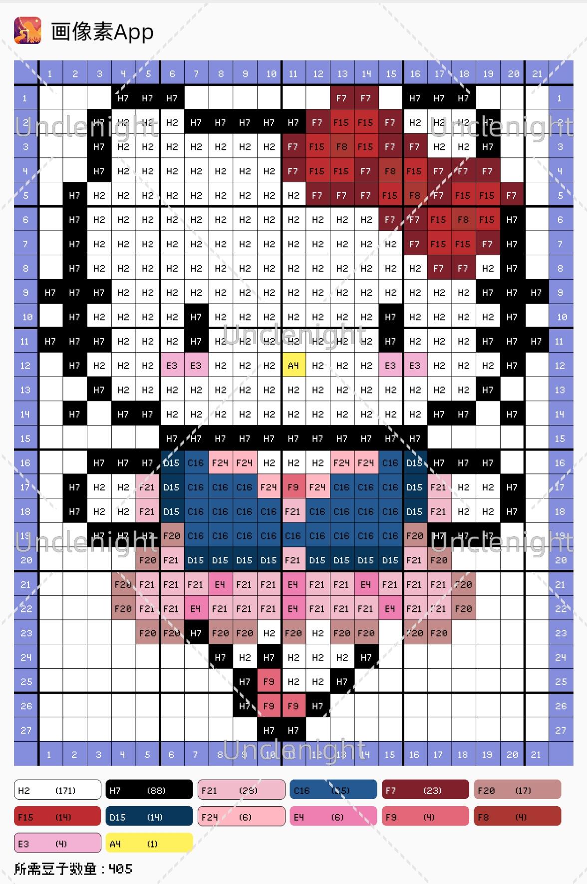拼豆图纸 kitty职业系列