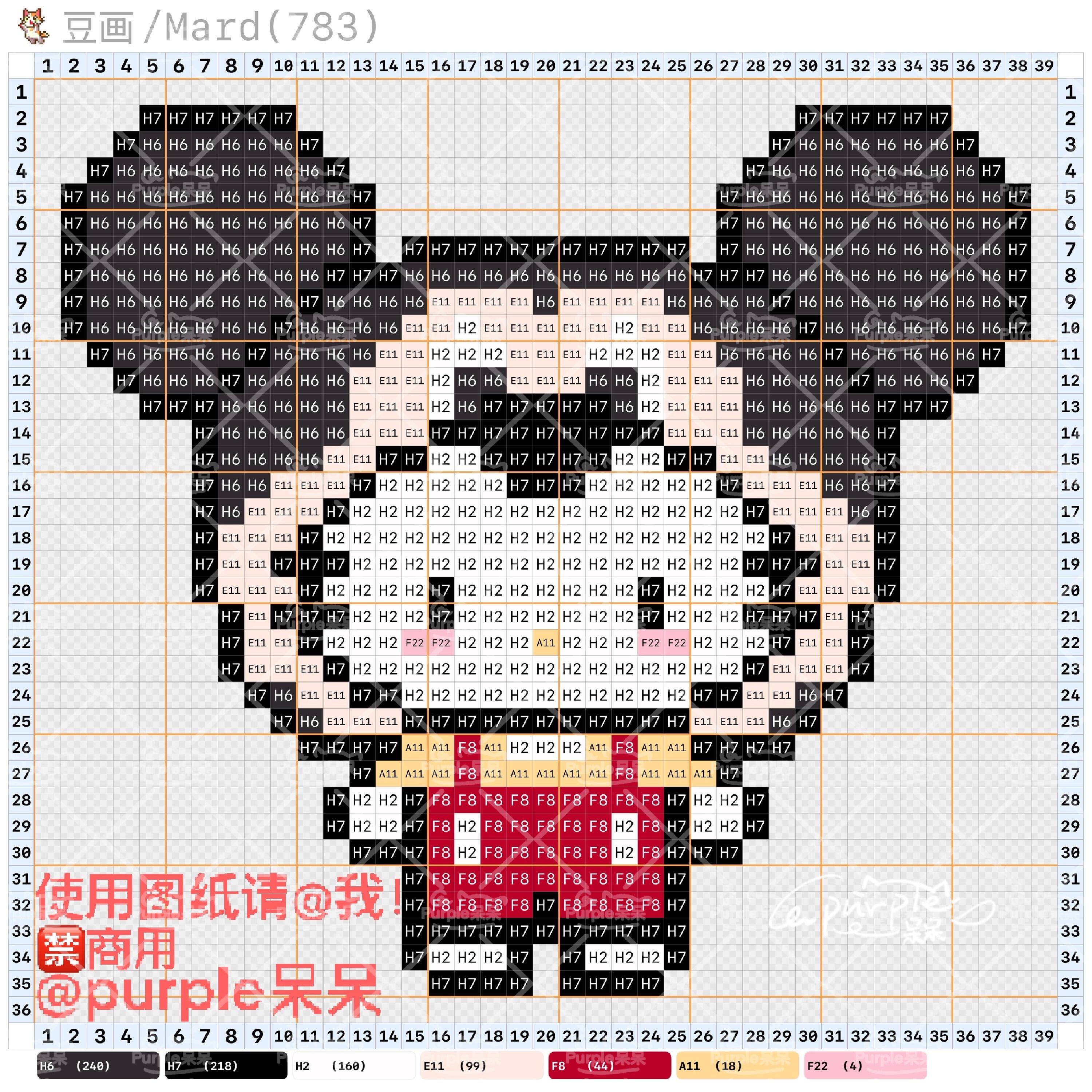 拼豆图纸 HelloKitty
