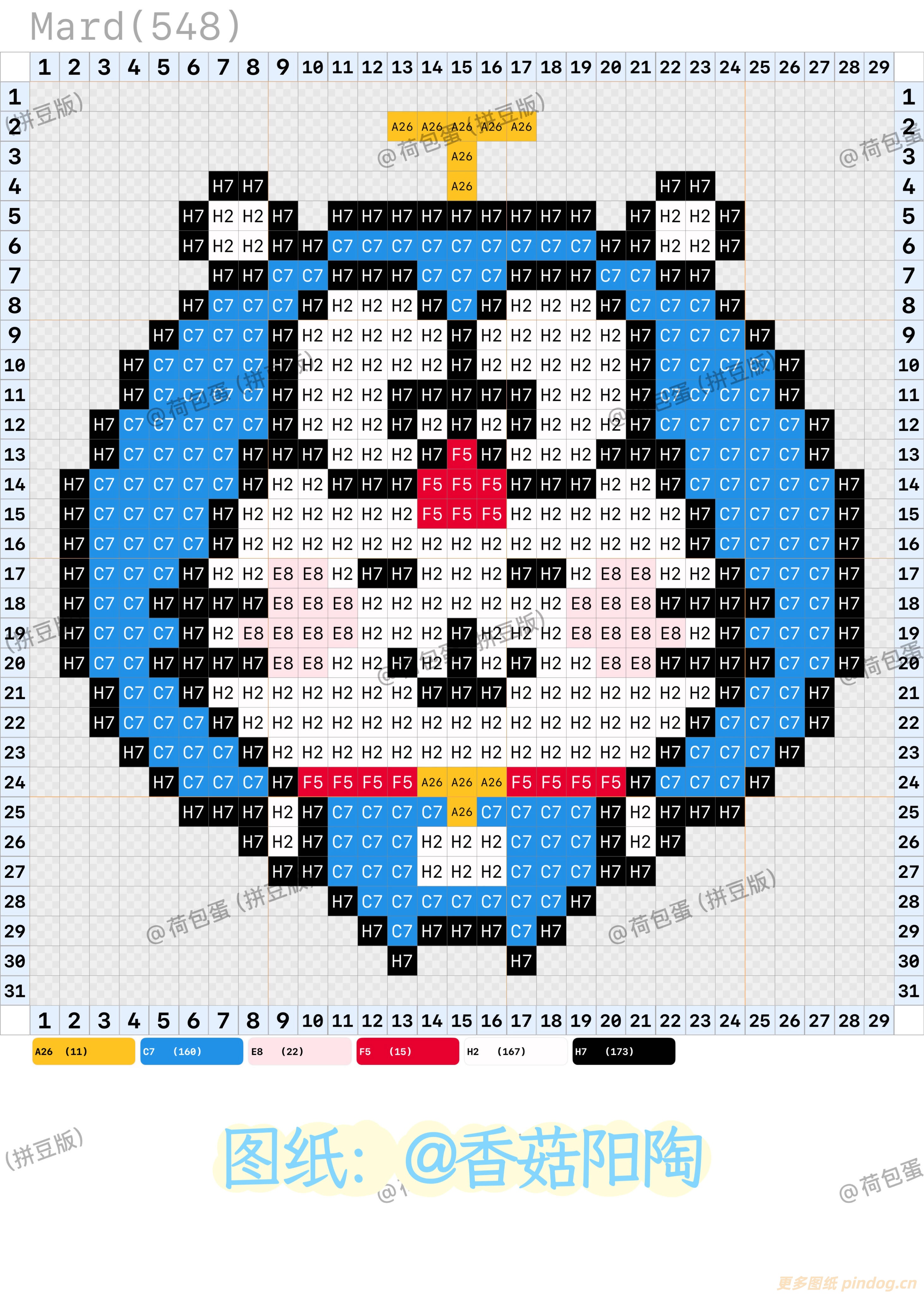 拼豆图纸童年动画哆啦A梦中等图