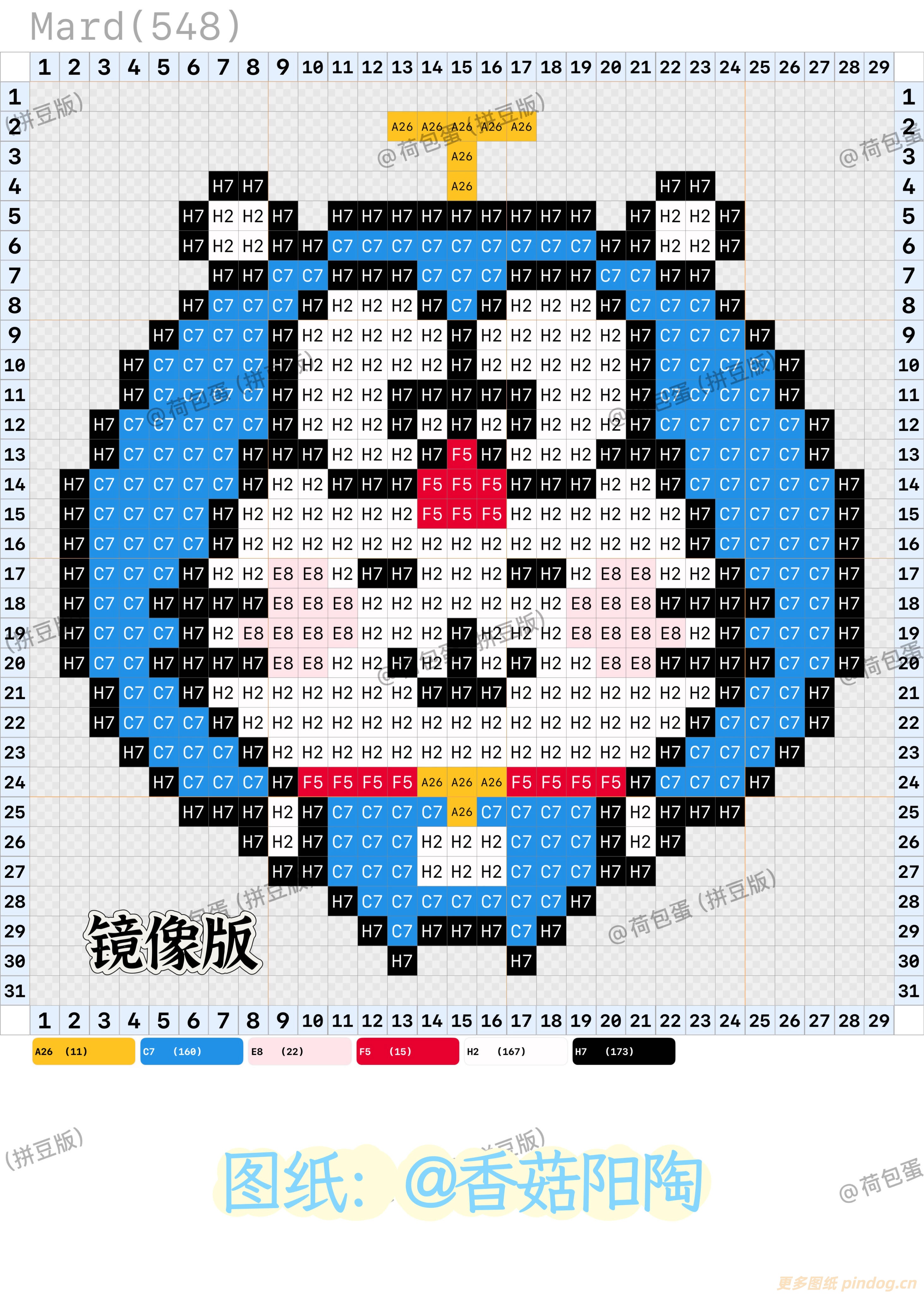 拼豆图纸童年动画哆啦A梦中等图