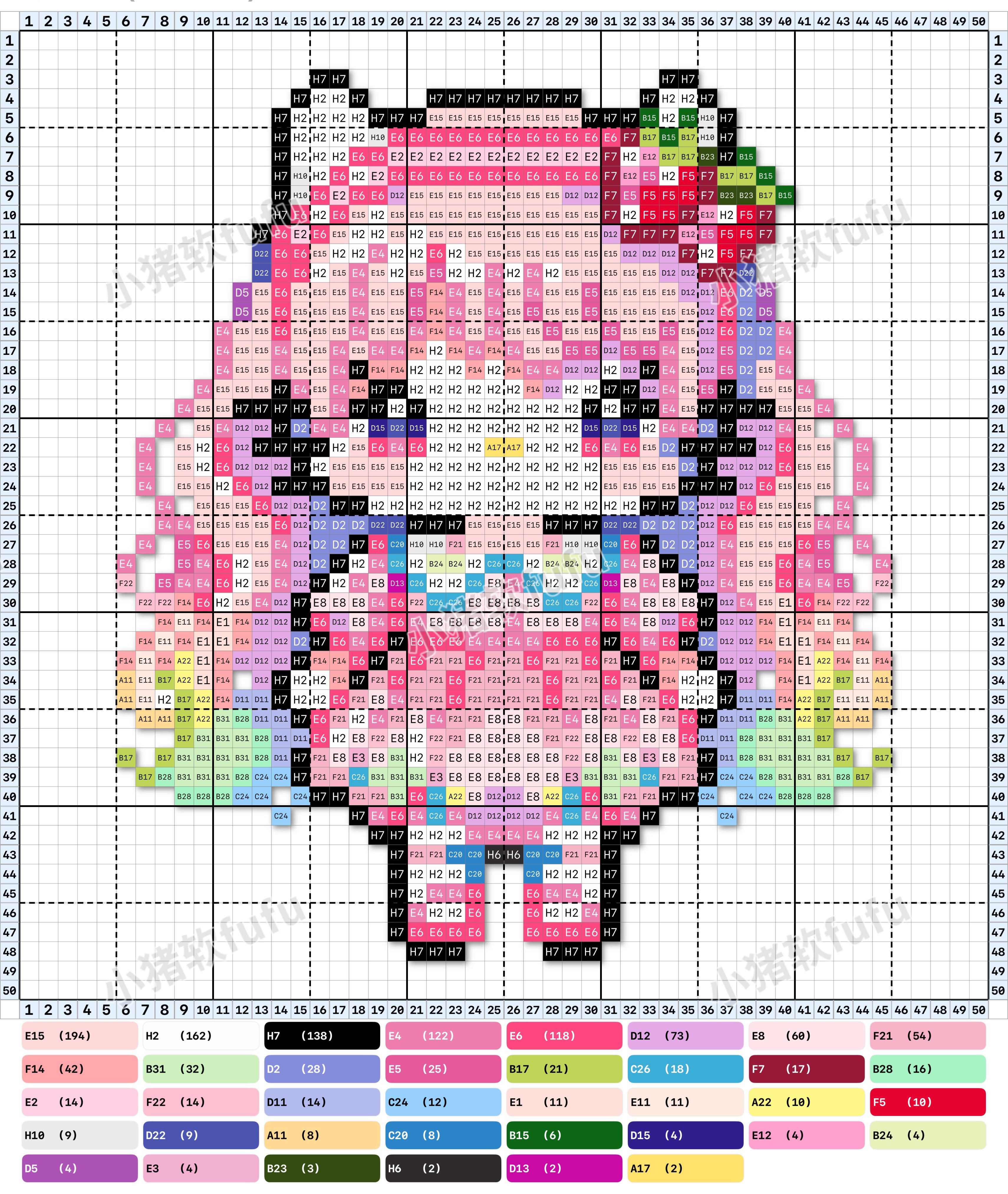 拼豆图纸 HelloKitty