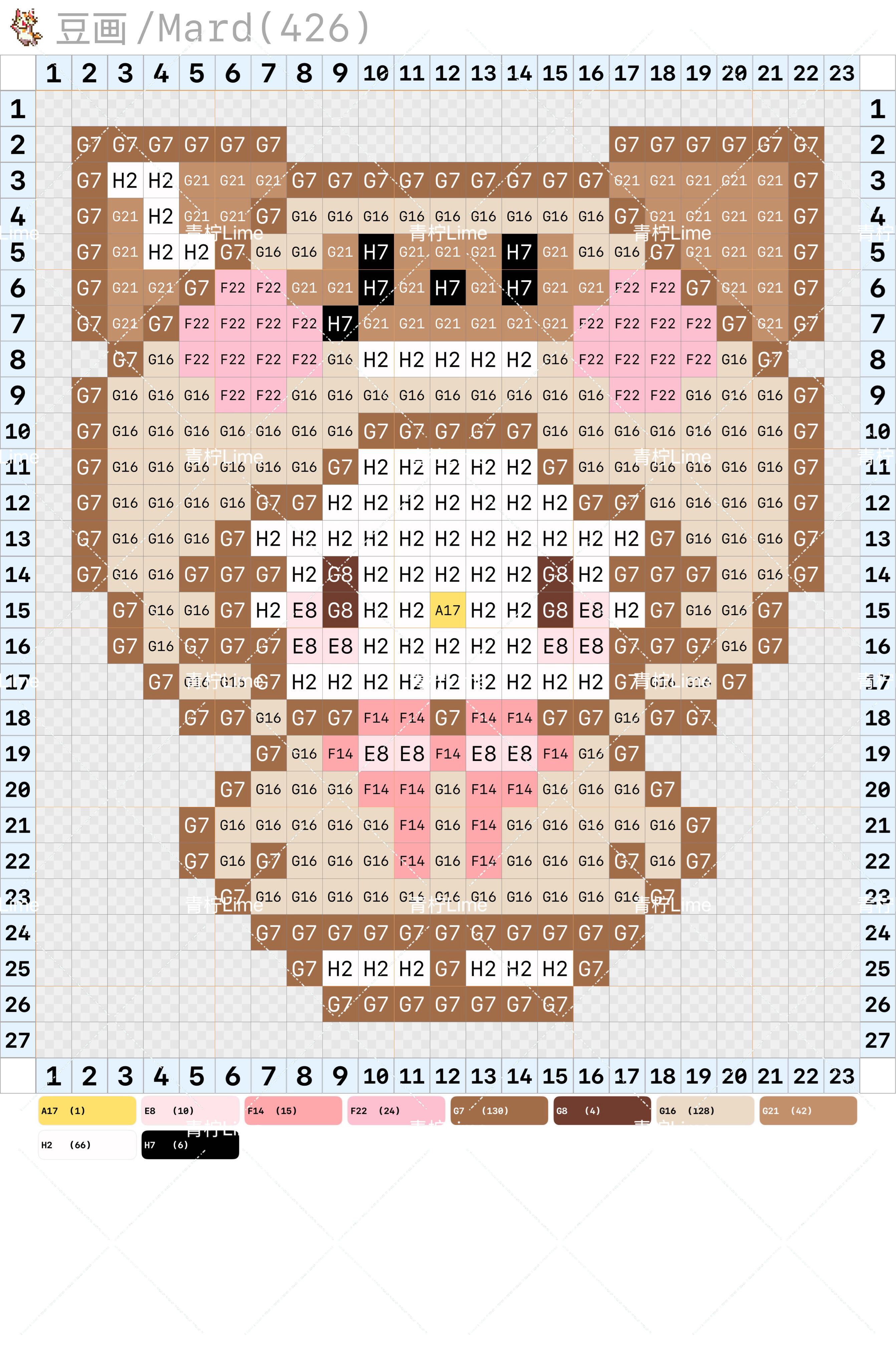 hellokitty拼豆图纸小型迷你版32x32小图