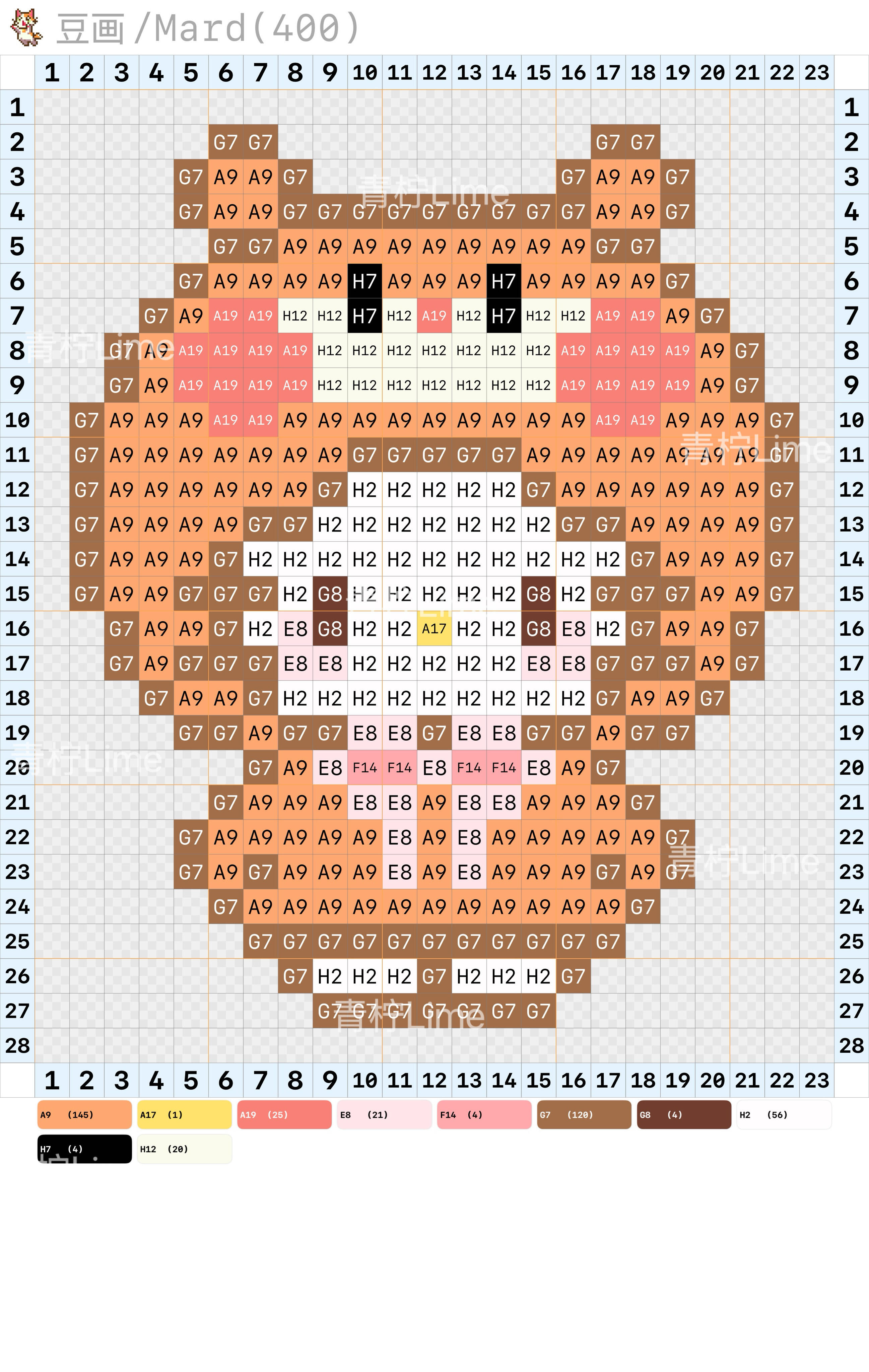 hellokitty拼豆图纸小型迷你版32x32小图
