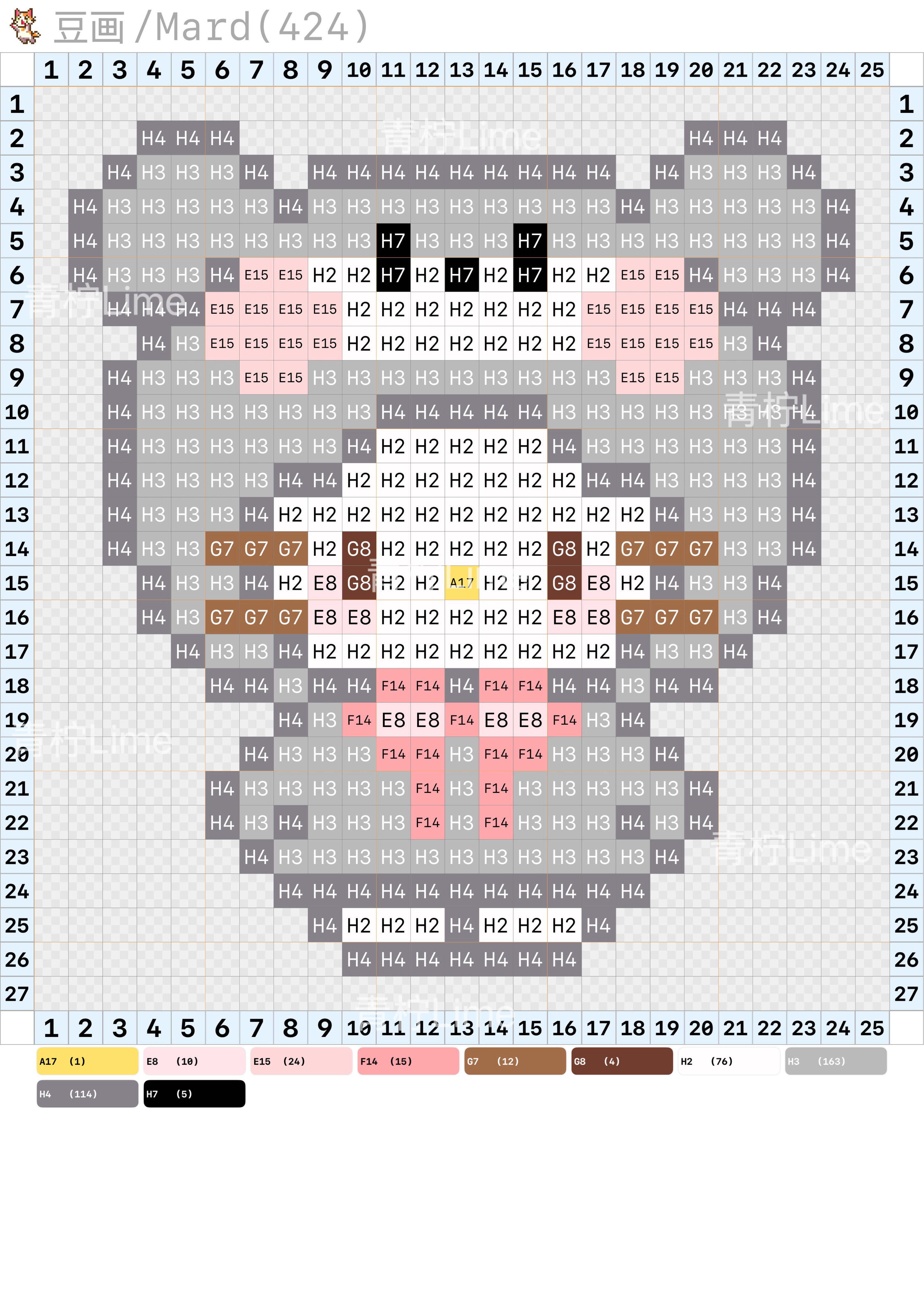hellokitty拼豆图纸小型迷你版32x32小图