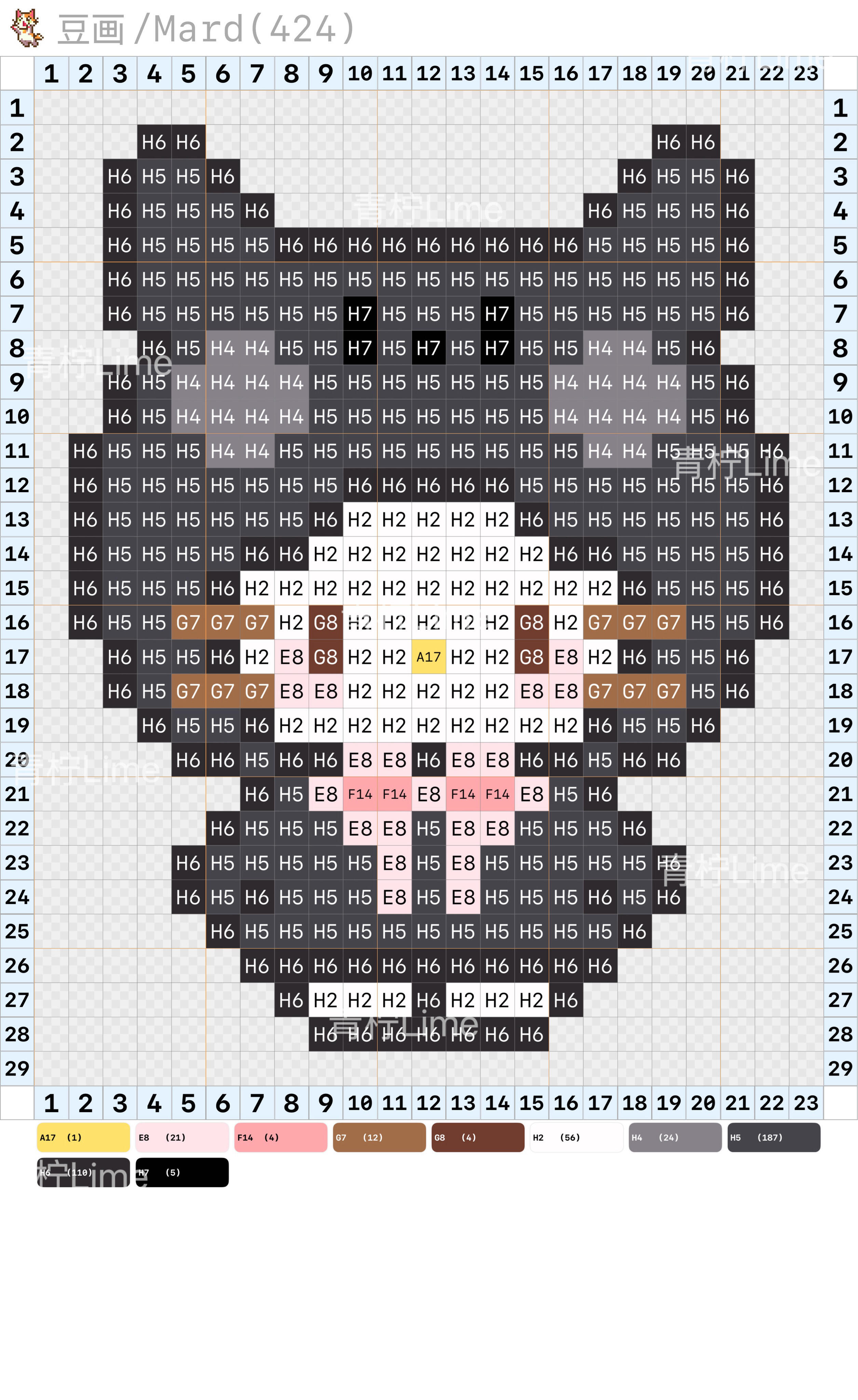 hellokitty拼豆图纸小型迷你版32x32小图
