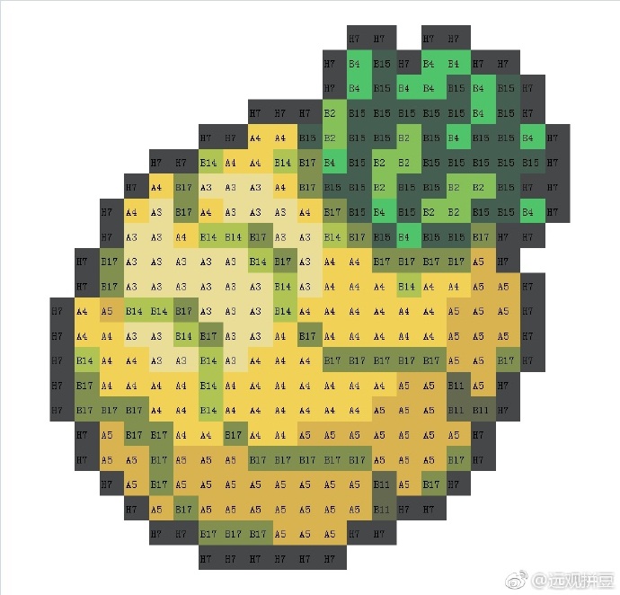 宝可梦拼豆图纸 树果（色号Mard）