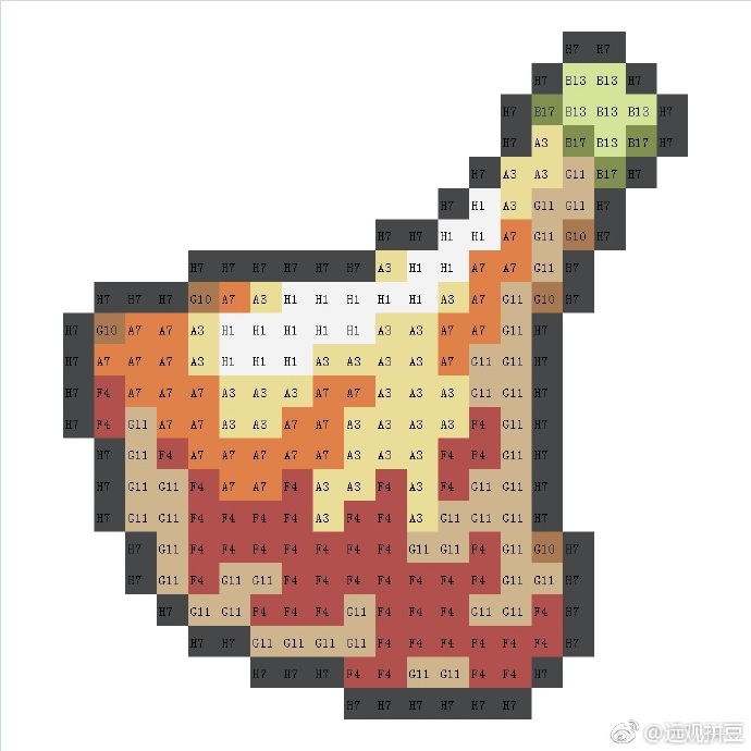 宝可梦拼豆图纸 树果（色号Mard）