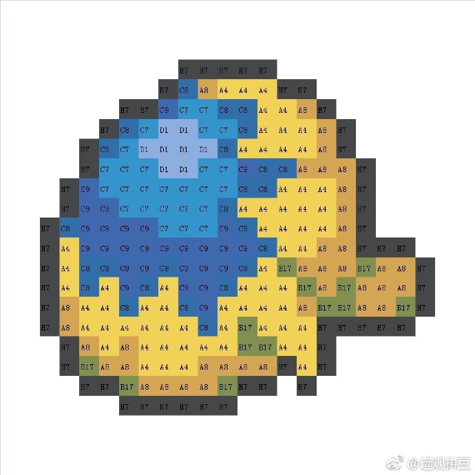 宝可梦拼豆图纸 树果（色号Mard）