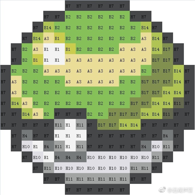 宝可梦拼豆图纸 精灵球（色号Mard）
