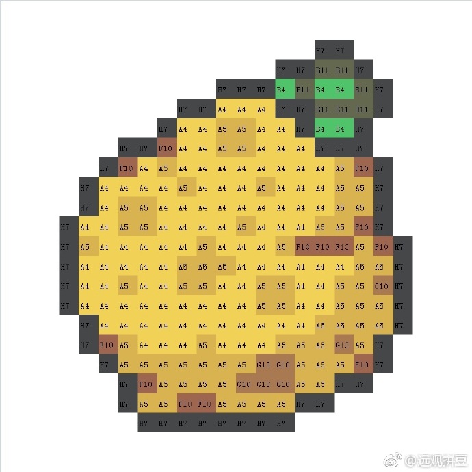 宝可梦拼豆图纸 树果（色号Mard）