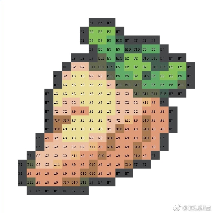 宝可梦拼豆图纸 树果（色号Mard）