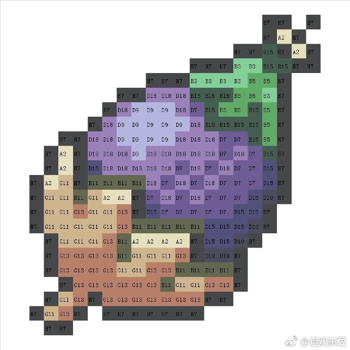 宝可梦拼豆图纸 树果（色号Mard）