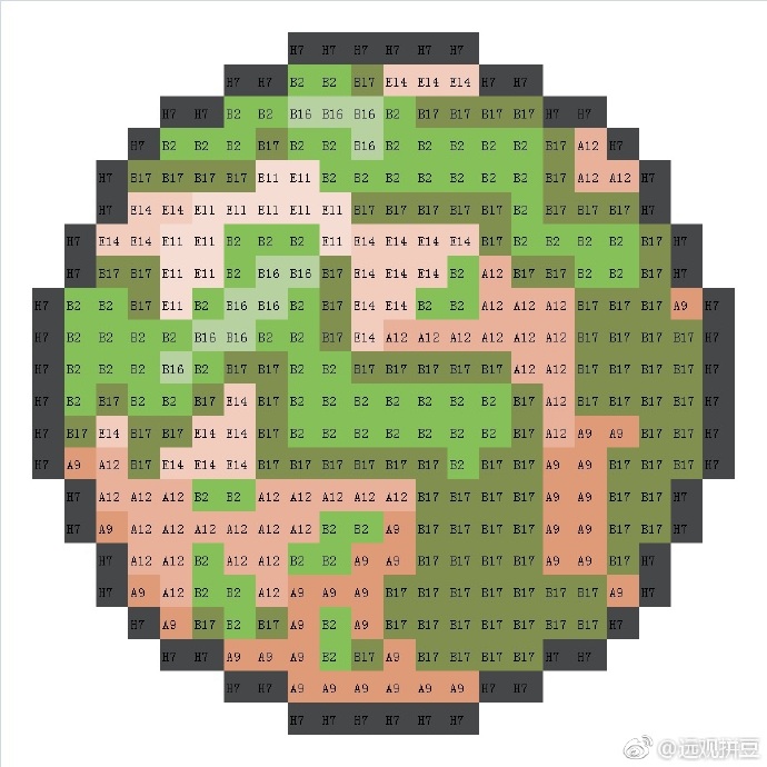 宝可梦拼豆图纸 树果（色号Mard）