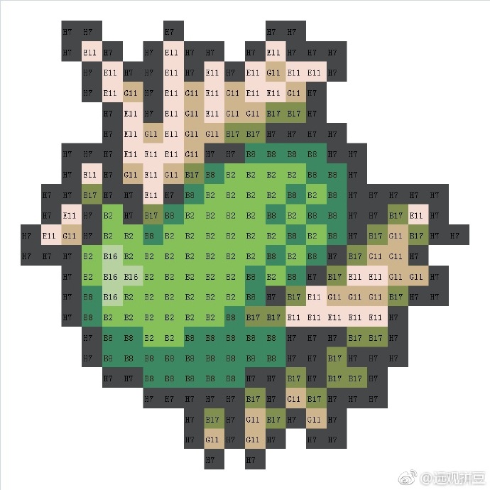宝可梦拼豆图纸 树果（色号Mard）