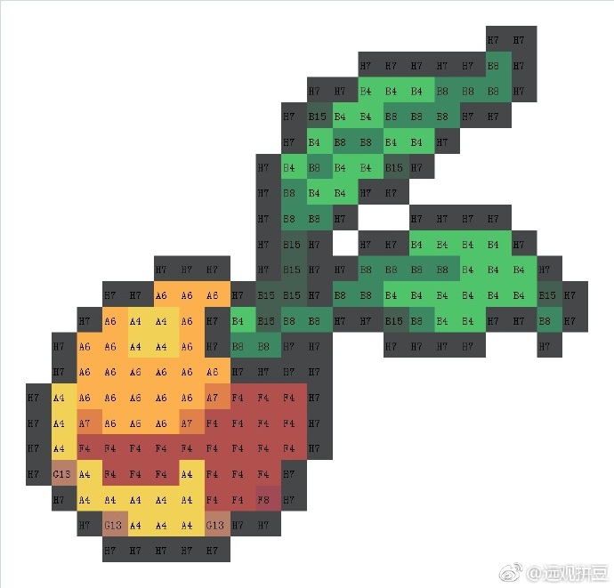 宝可梦拼豆图纸 树果（色号Mard）